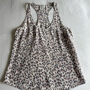 Joie Leopard Print Racerback Top